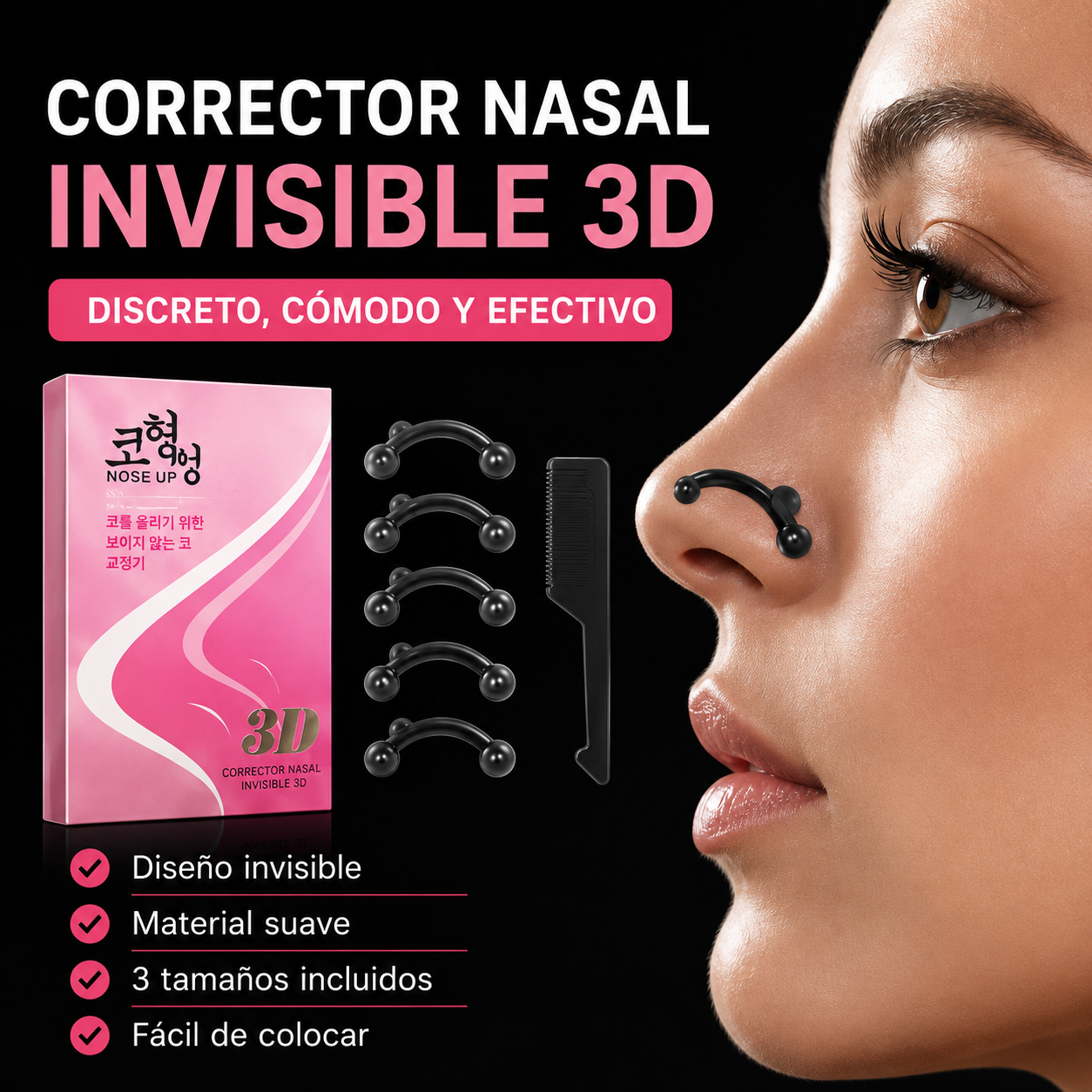 Corrector Nasal 3D SIN CIRUGIA