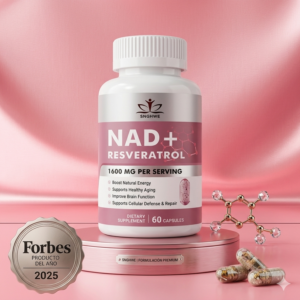 NAD+RESVERATROL 60 CAPSULAS* REJUVENECIMIENTO CELULAR