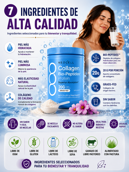 NEOCELL COLAGENO + COLLAGEN PEPTIDES / REJUVENECIMIENTO  CELULAR. LLEVA 2 PAGA 1