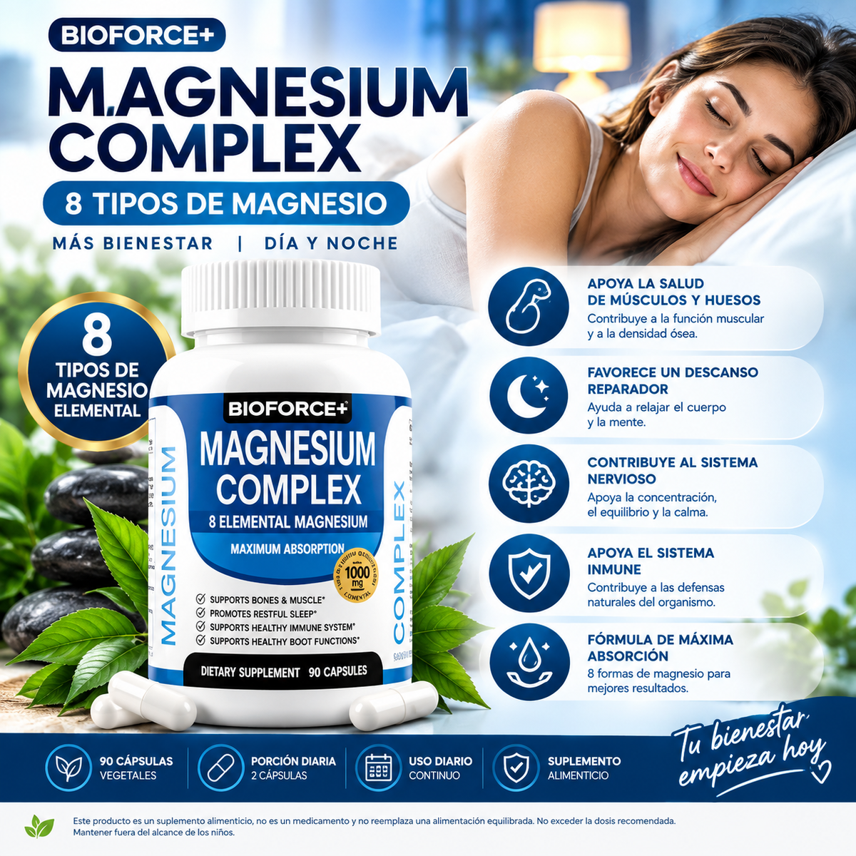 Magnesium Complex Bioforce 90 cápsulas de regalo