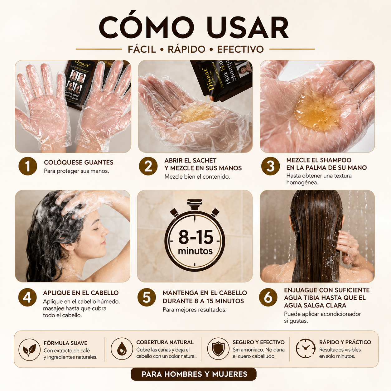 Shampoo Cubre Canas Disaar 25ML x 10Pcs