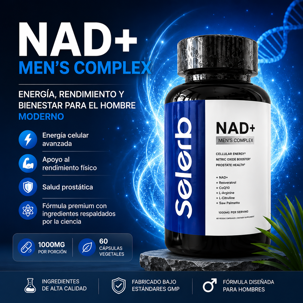 SELERB NAD+RESVERATROL HOMBRE VIRAL