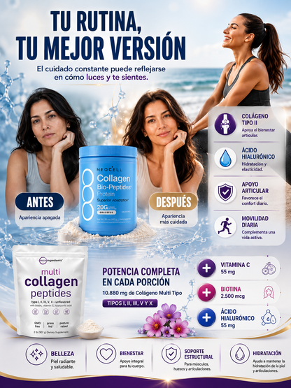 NEOCELL COLAGENO + COLLAGEN PEPTIDES / REJUVENECIMIENTO  CELULAR. LLEVA 2 PAGA 1