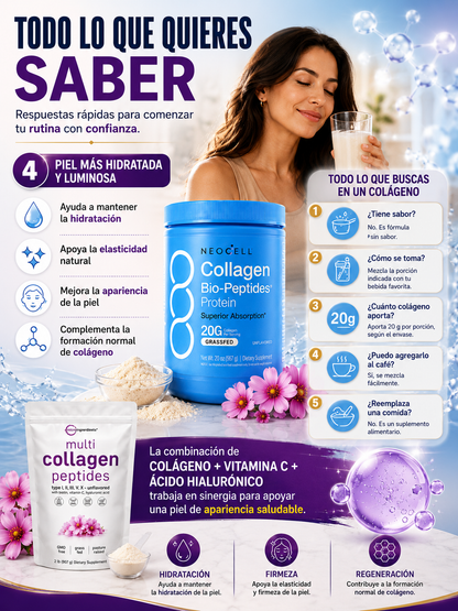 NEOCELL COLAGENO + COLLAGEN PEPTIDES / REJUVENECIMIENTO  CELULAR. LLEVA 2 PAGA 1