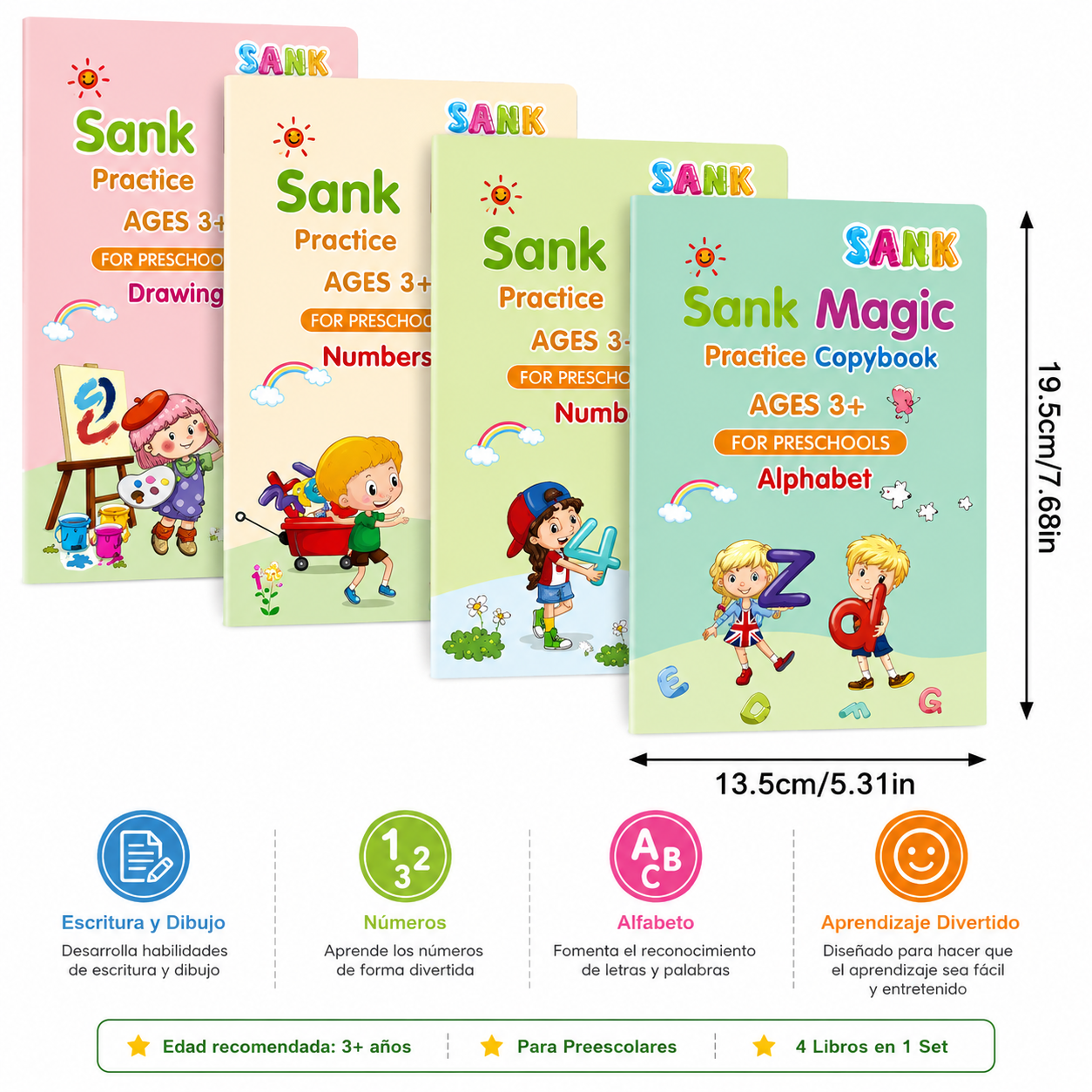 Set Cuaderno Magic Caligrafia Montessori