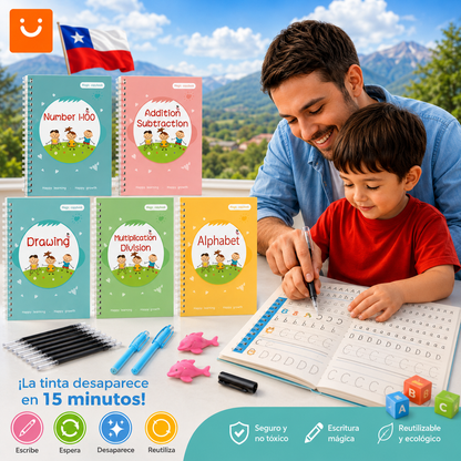 Set 5 Cuaderno Magic Copybook Edición Premium