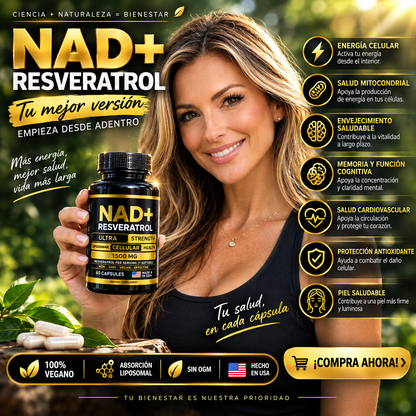 Etiqueta NAD+ Resveratrol americano