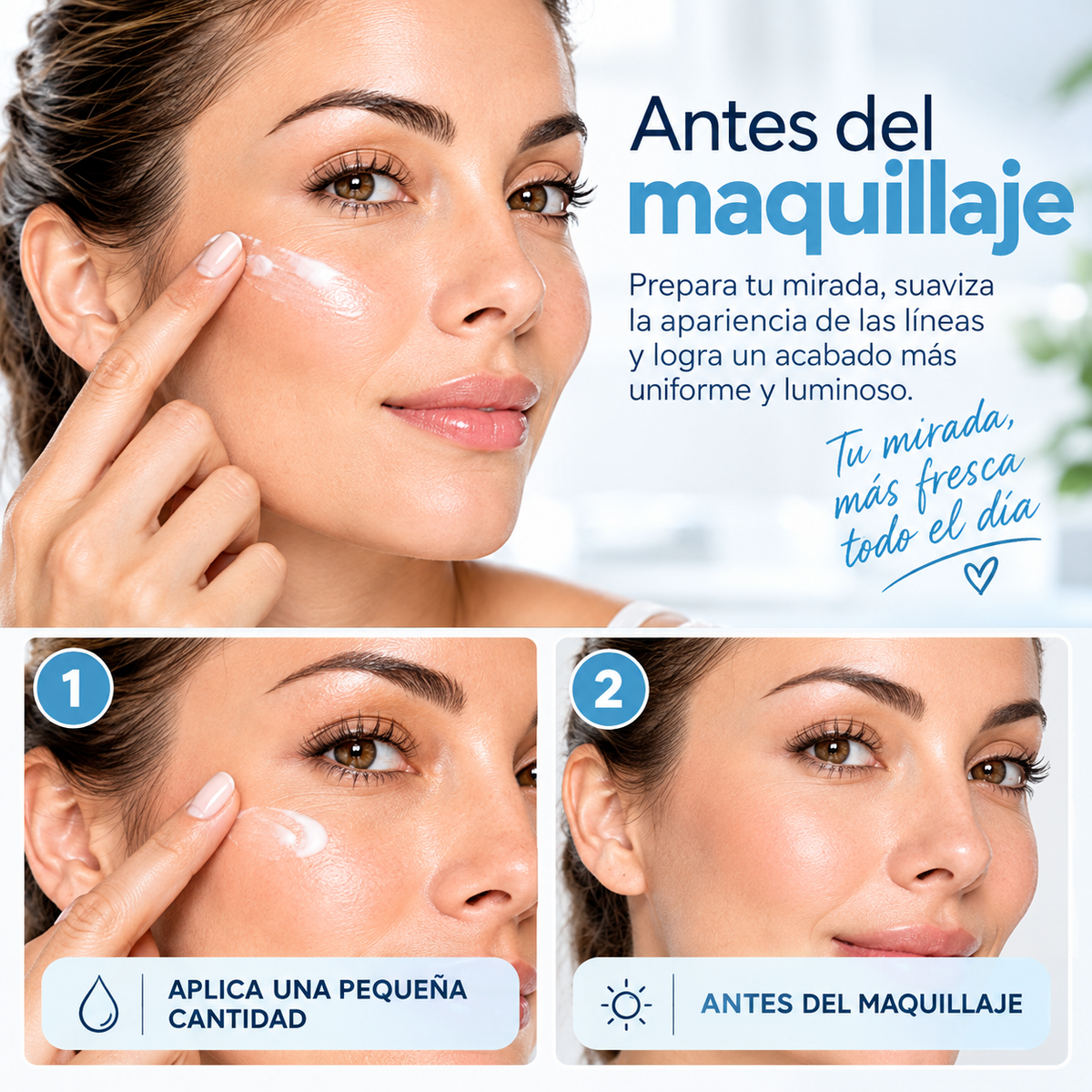 Aplicacion del serum Instant Beauty
