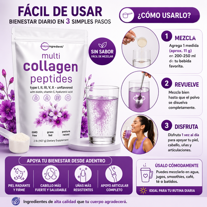 5 PEPTIDOS DE COLÁGENO HIDROLIZADO DE FÁCIL ABSORCIÓN.