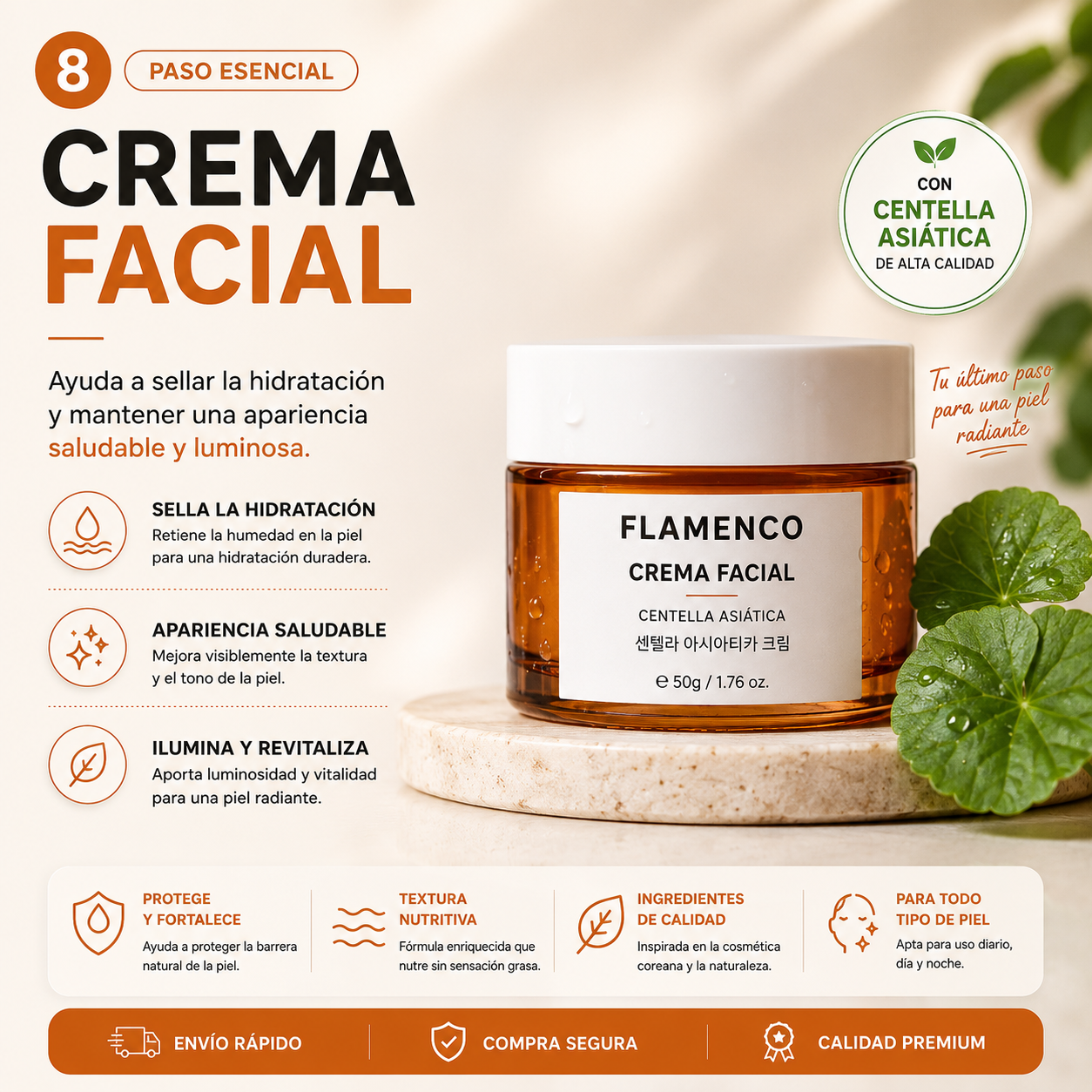 Kit SkinCare COREANO MÁS BUSCADO Centella Asiática flamenco