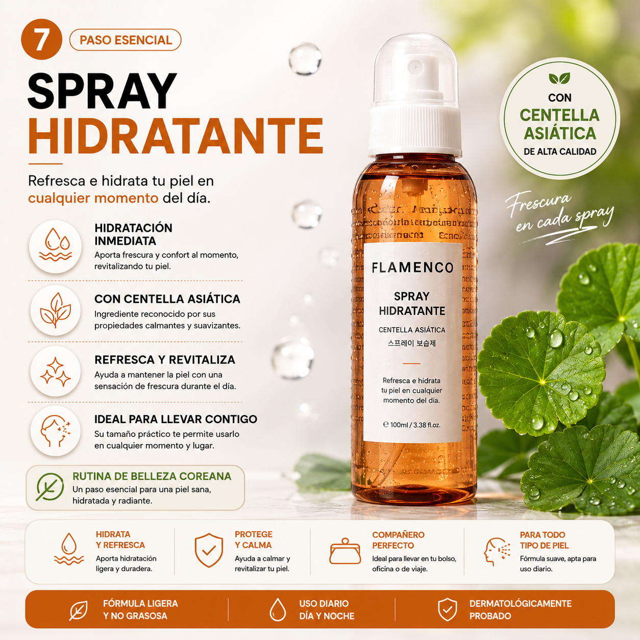 Kit SkinCare COREANO MÁS BUSCADO Centella Asiática flamenco