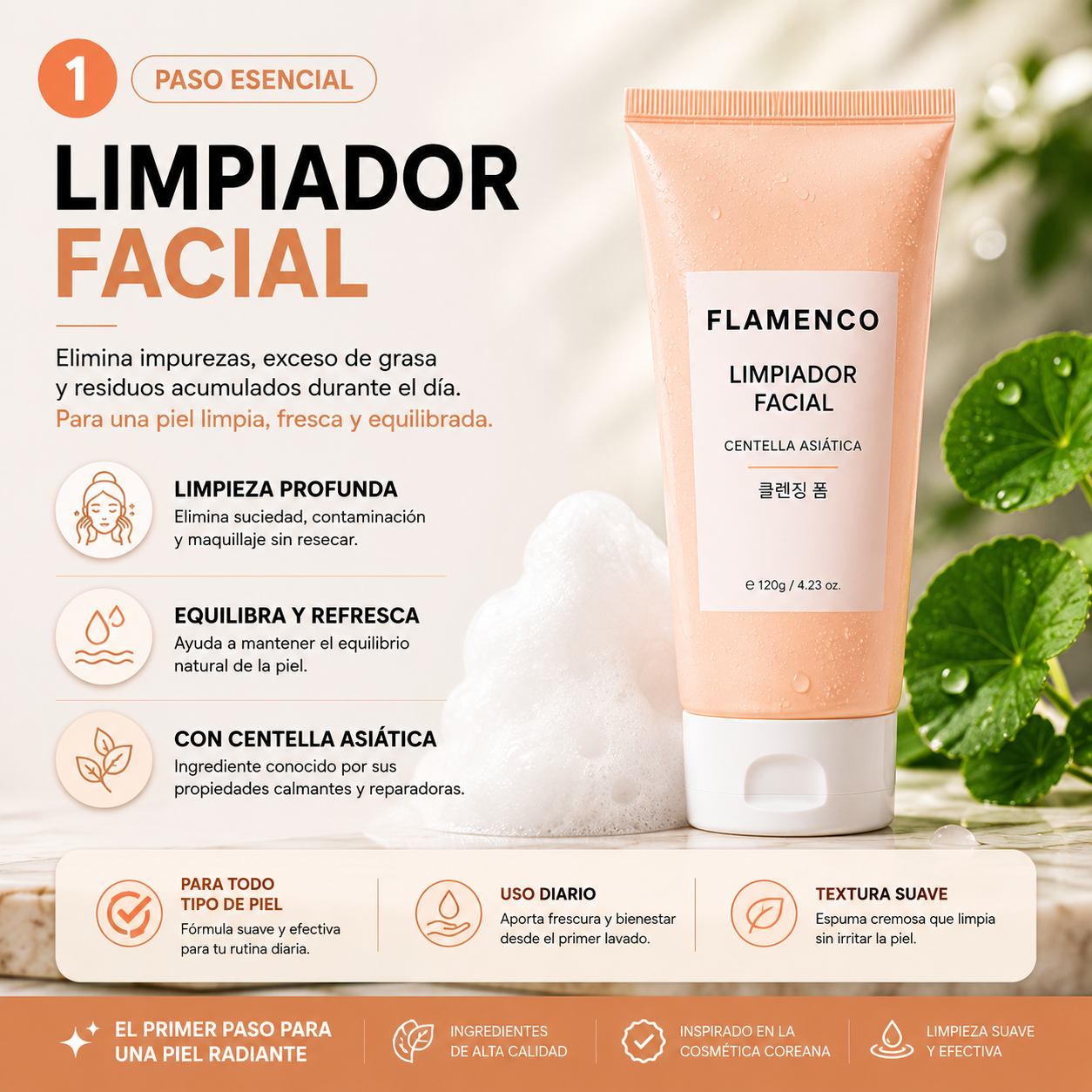 Kit SkinCare COREANO MÁS BUSCADO Centella Asiática flamenco