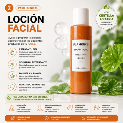 Kit SkinCare COREANO MÁS BUSCADO Centella Asiática flamenco