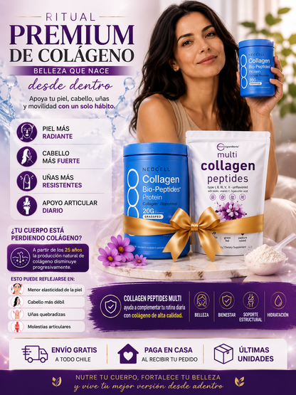 NEOCELL COLAGENO + COLLAGEN PEPTIDES / REJUVENECIMIENTO  CELULAR. LLEVA 2 PAGA 1