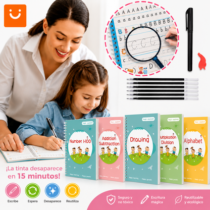 Set 5 Cuaderno Magic Copybook Edición Premium