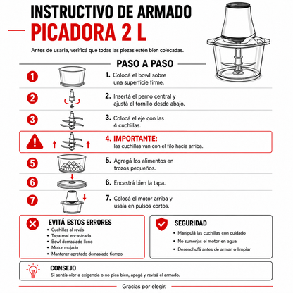 Procesadora de Alimentos 2 litros VIRAL