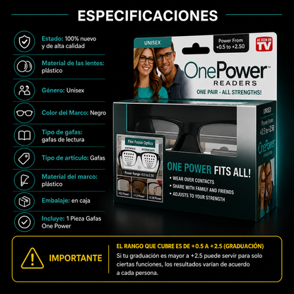 LENTES ONE POWER ENFOQUE AUTOMÁTICO