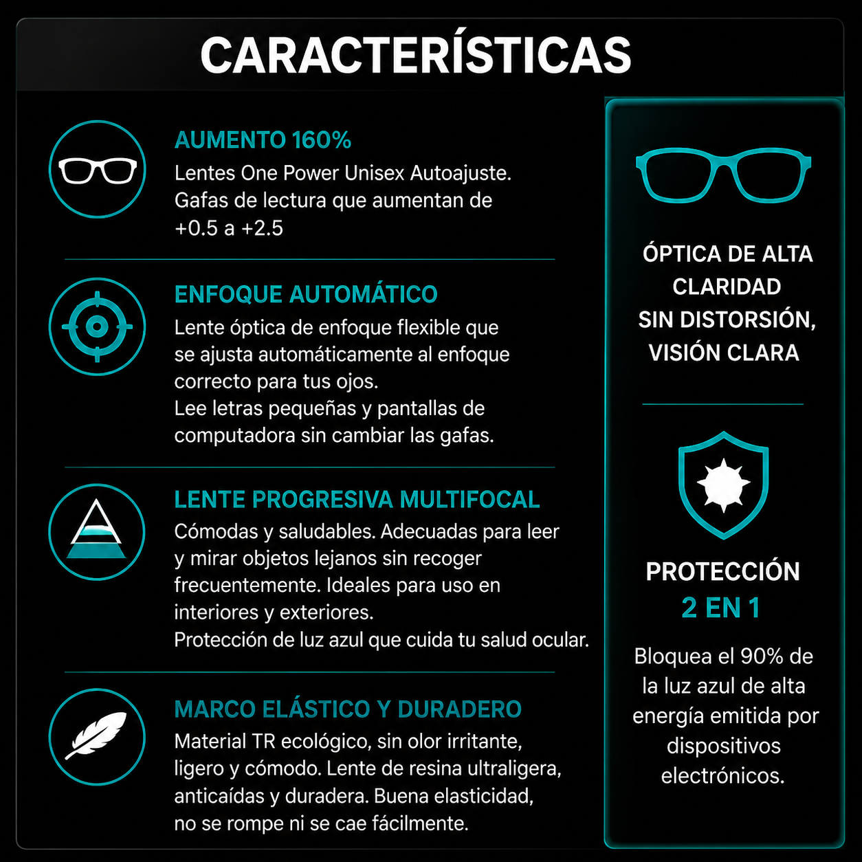 LENTES ONE POWER ENFOQUE AUTOMÁTICO