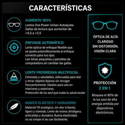 LENTES ONE POWER ENFOQUE AUTOMÁTICO